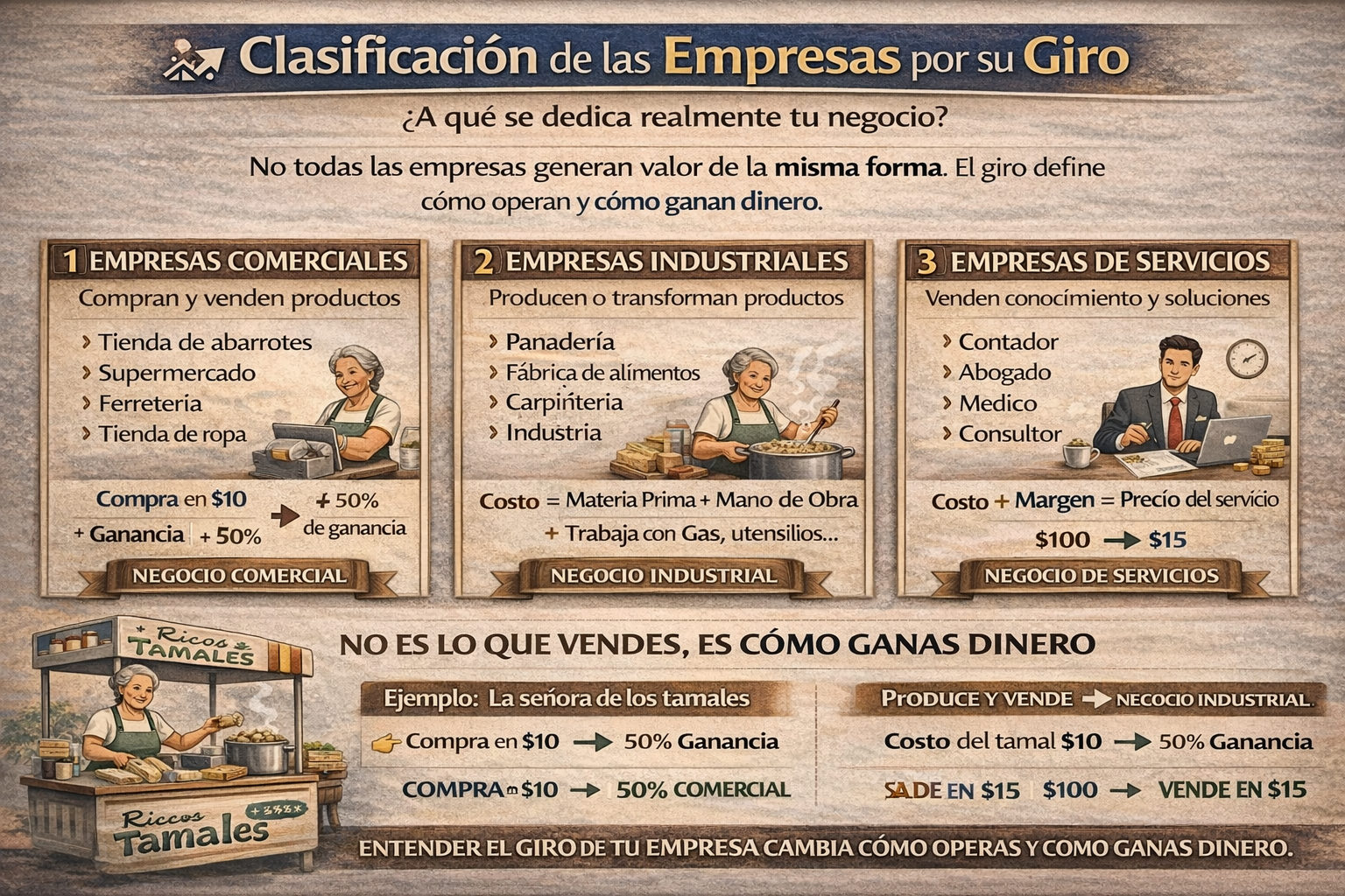 Clasificación de las empresas por su giro