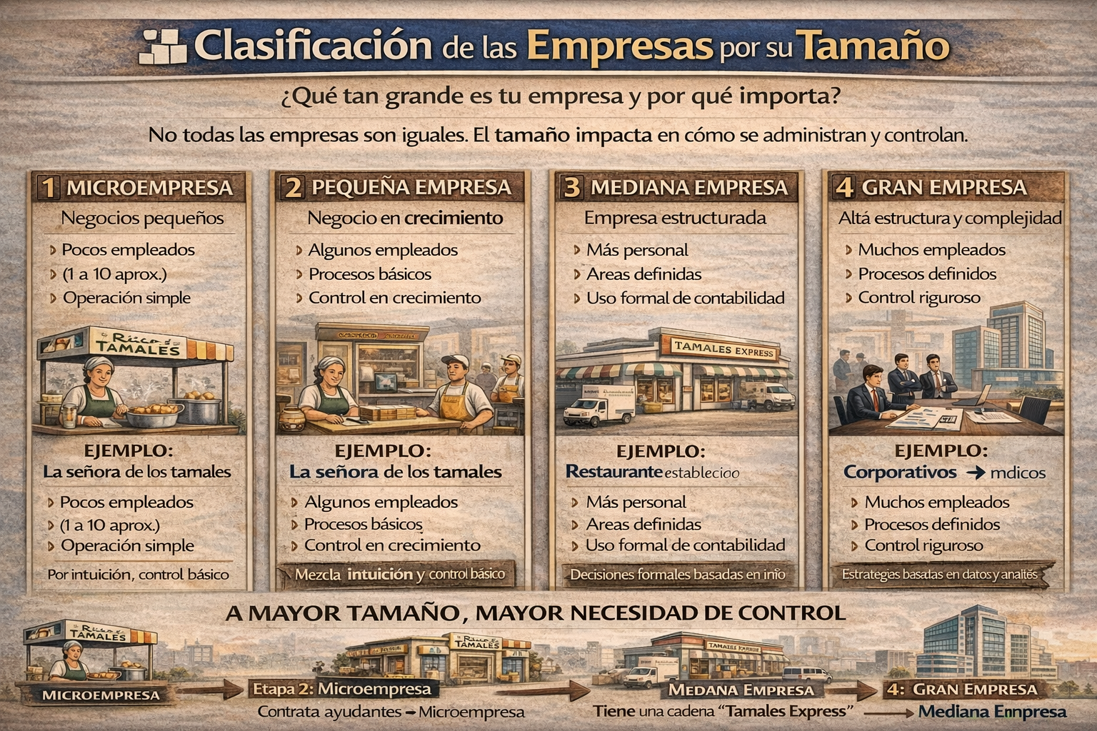 Clasificación de las empresas por su tamaño